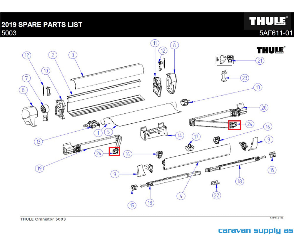LH+RH conn lead rail 5003