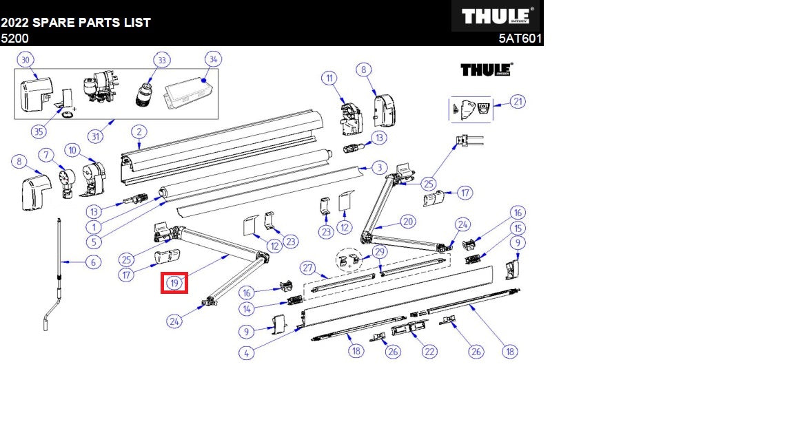 L.H. spring arm compl. 5200 from 3m