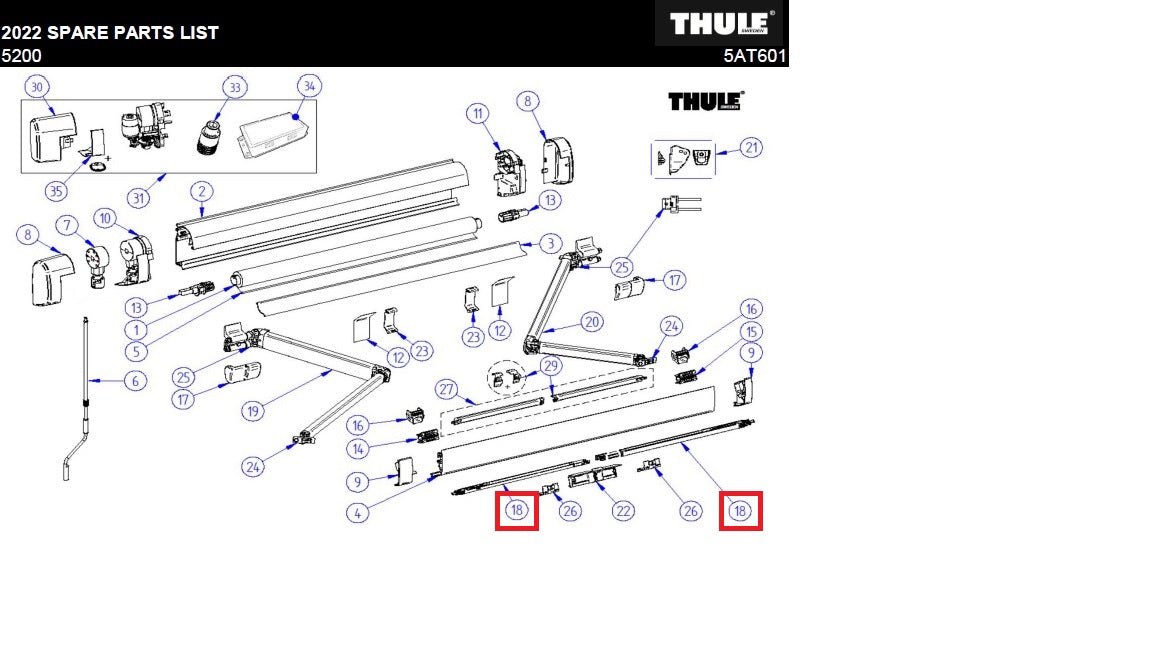 Support arm 5200 3.50-5.00M