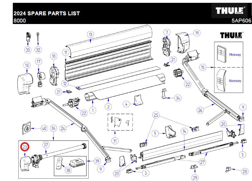 LH endcap MH 8000 220V
