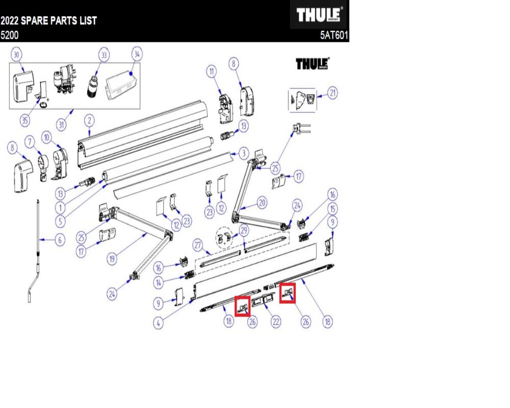 Clip support arm 5200 - 2pc 1500603092
