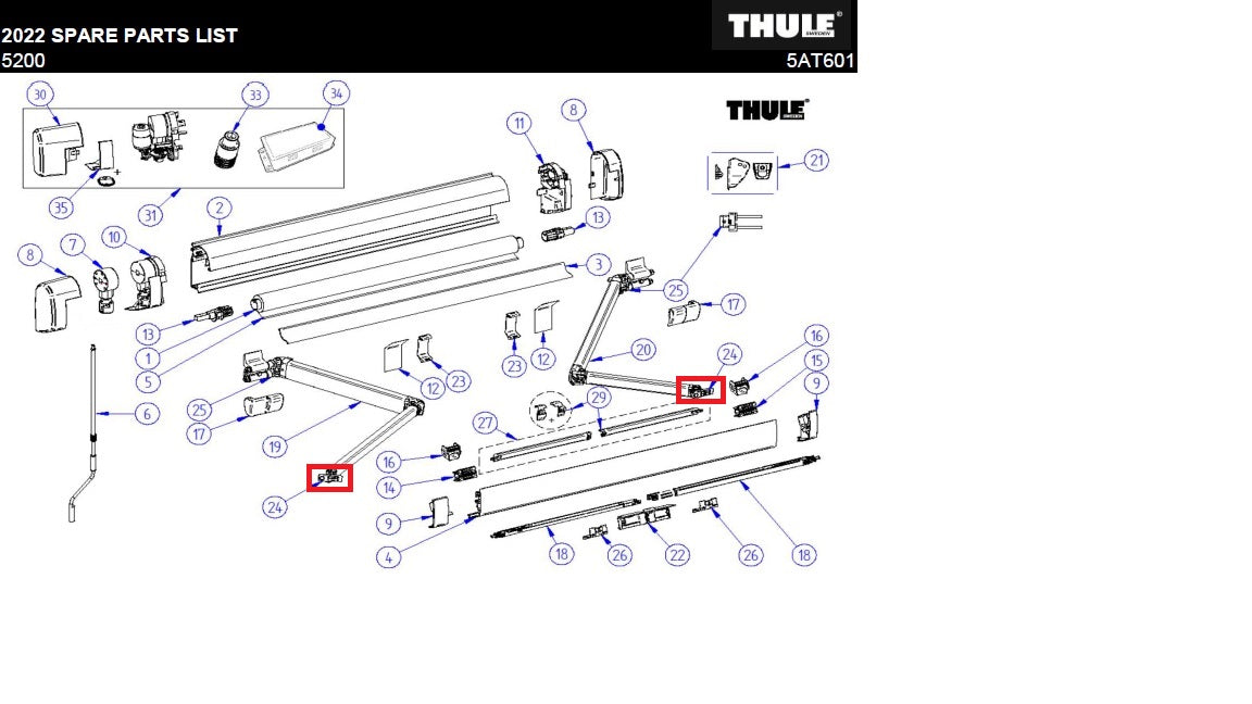 Lh+rh stop spring arm 5200/6300