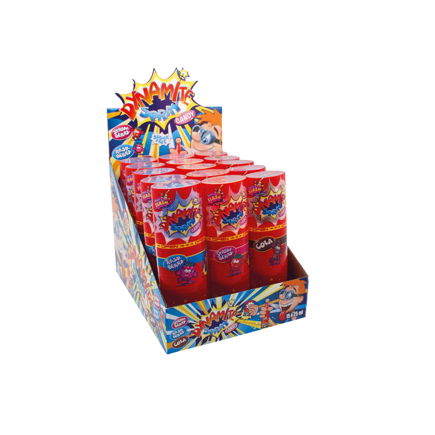 Dynamite Candy Spray with glow-blink 15 Stk salgenheter pr. display