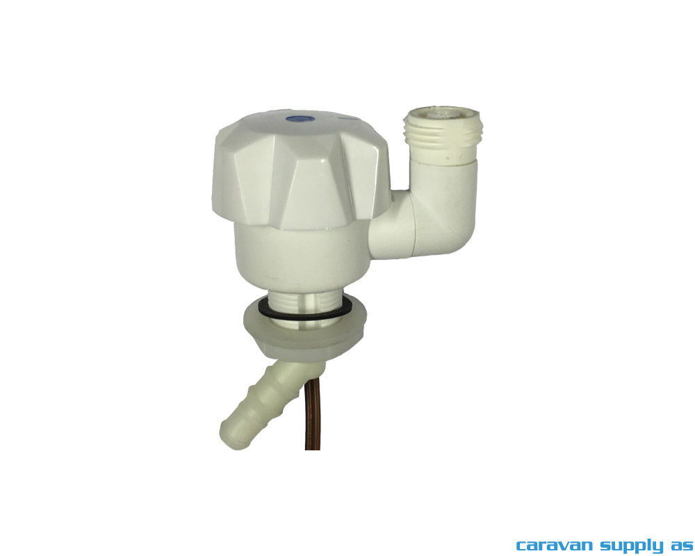 VANNKRAN DELUXE M/NIPPEL Ø20MM M/BRYTER HVIT