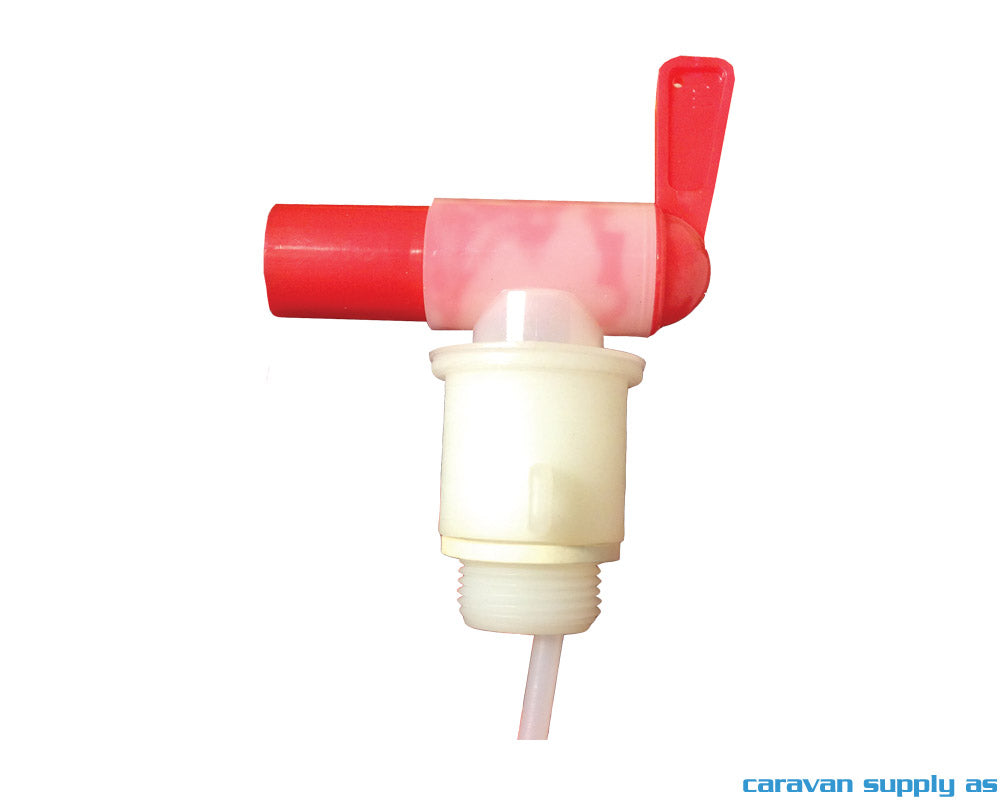 TAPPEKRAN TIL VANNTANK 3/4" GJENGER RØD/HVIT