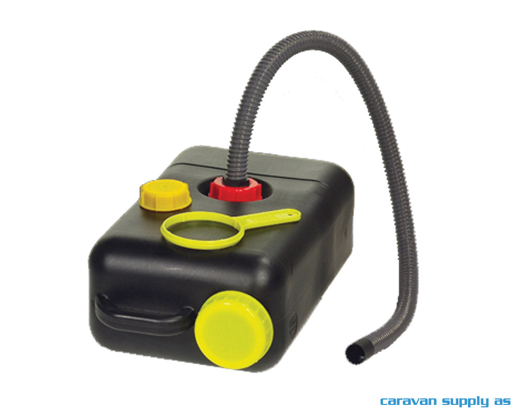 AVFALLSTANK M/SLANGE 19L 48X28X17CM SVART