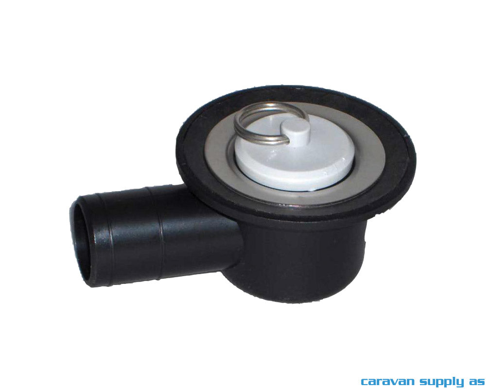 AVLØP U/VANNLÅS L Ø33MM RØR 28MM M/PROPP SVART