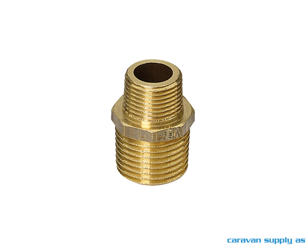 ADAPTER UNIQUICK M/GJENGER 1/2"/3/8" MESSING 233-1