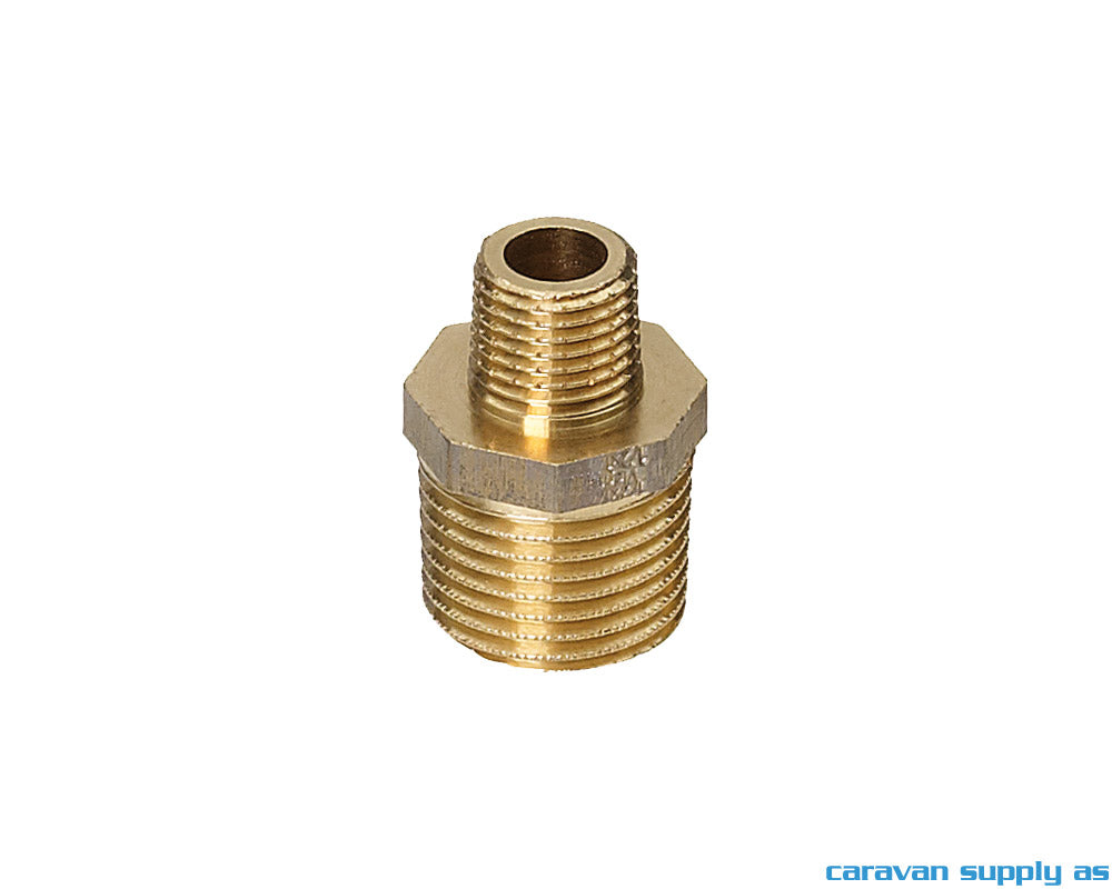 ADAPTER UNIQUICK M/GJENGER 1/2"/1/4" MESSING 233-1