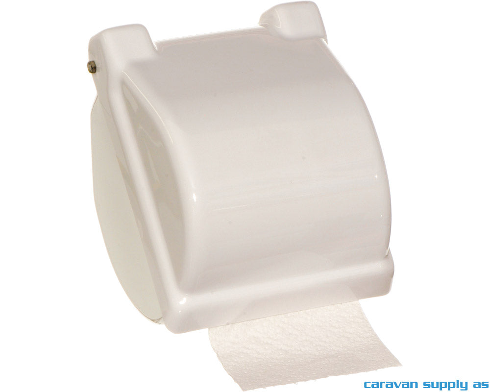 TOALETTRULLHOLDER M/DEKSEL HVIT