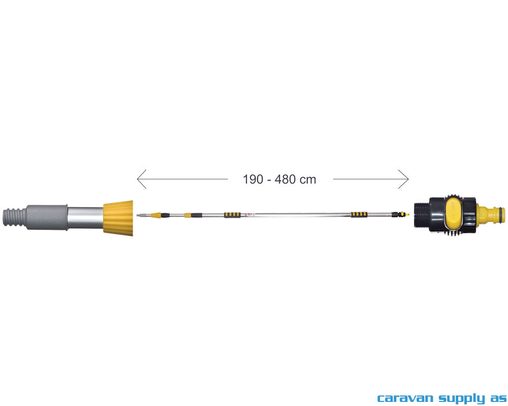 TELESKOPSKAFT TIL VASKEKOST TRIPPEL 190-480CM