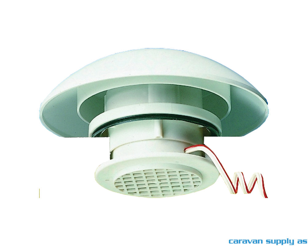 TAKVENTIL COMET M/VIFTE 12V 7W LYSGRÅ