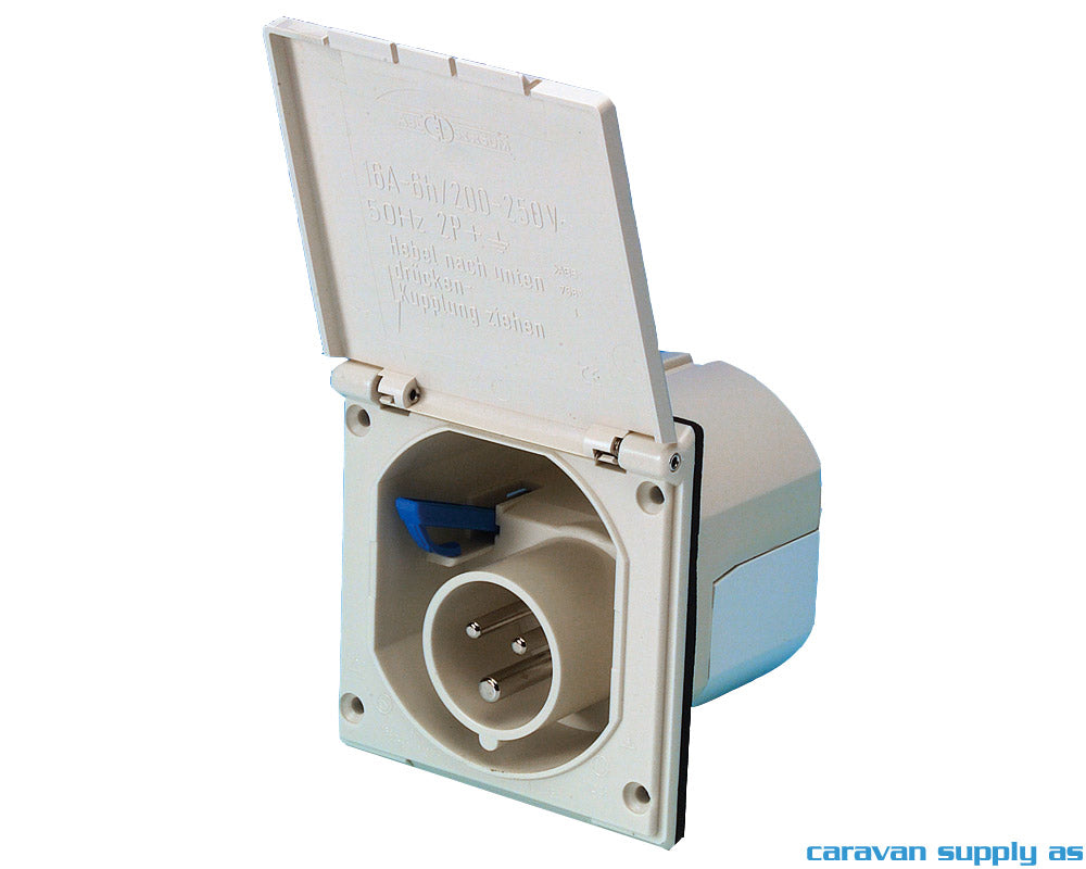 STRØM INNBOKS 220V 10X10CM H05 HVIT