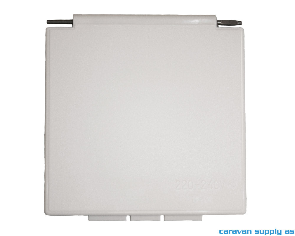 KLAPPLOKK TIL STRØM INN/UTBOKS 220V 10X10CM H05 HVIT