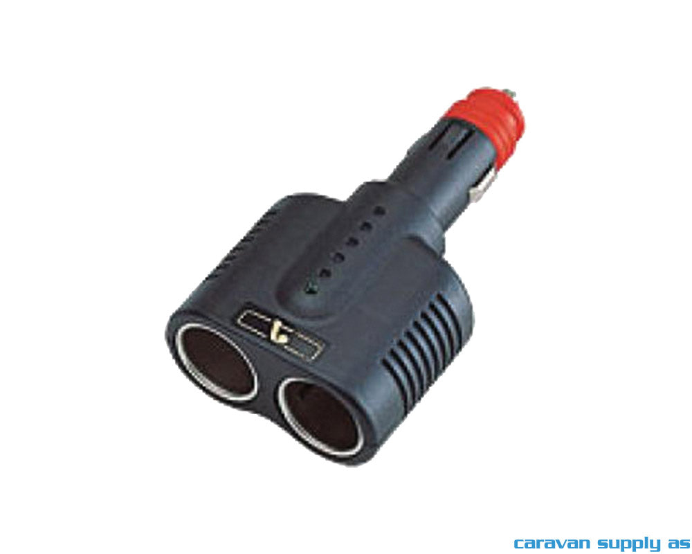 12V ADAPTER UNI PLUGG --> 2 X UNI TVILLING M/LEDLY