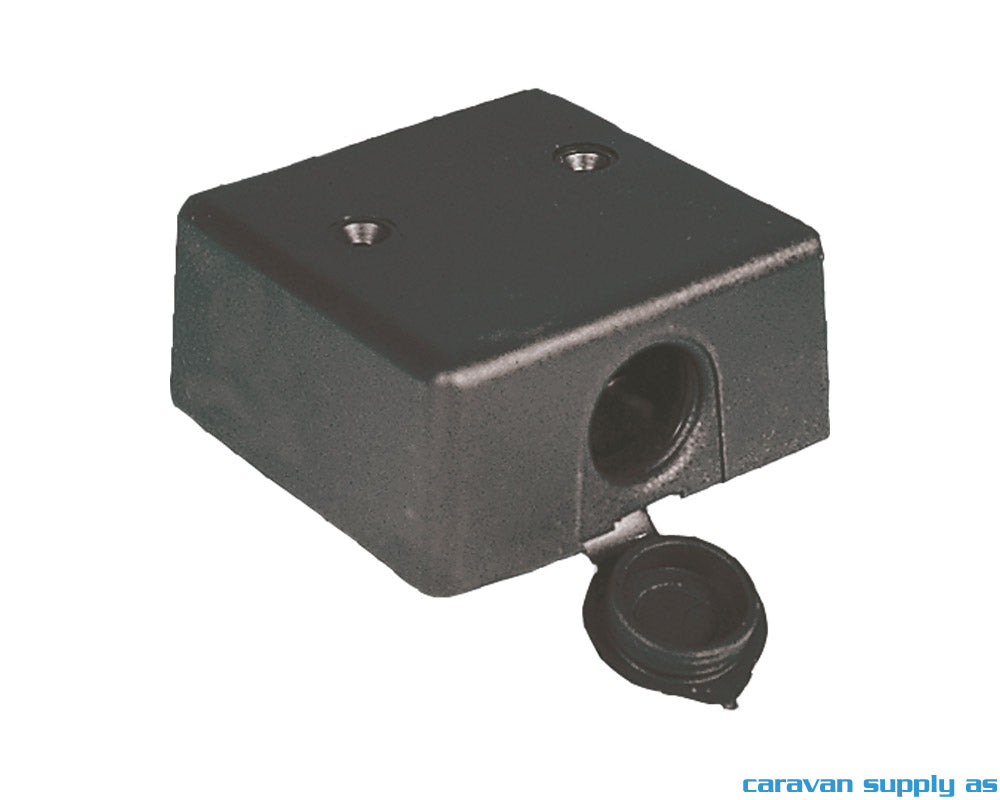 12V STIKKONTAKT UNI UTENPÅLIGGENDE M/LOKK