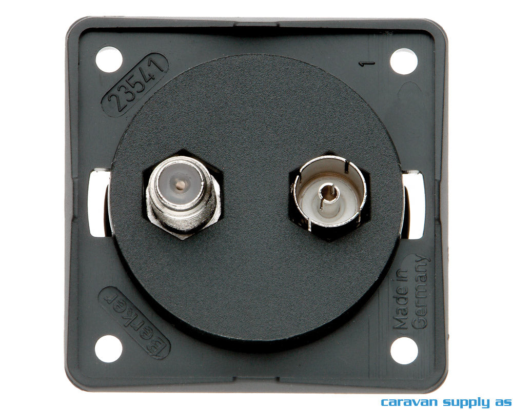 UTTAK RADIO/SATELLITT BERKER U/RAMME 55X55MM ANTRASITT