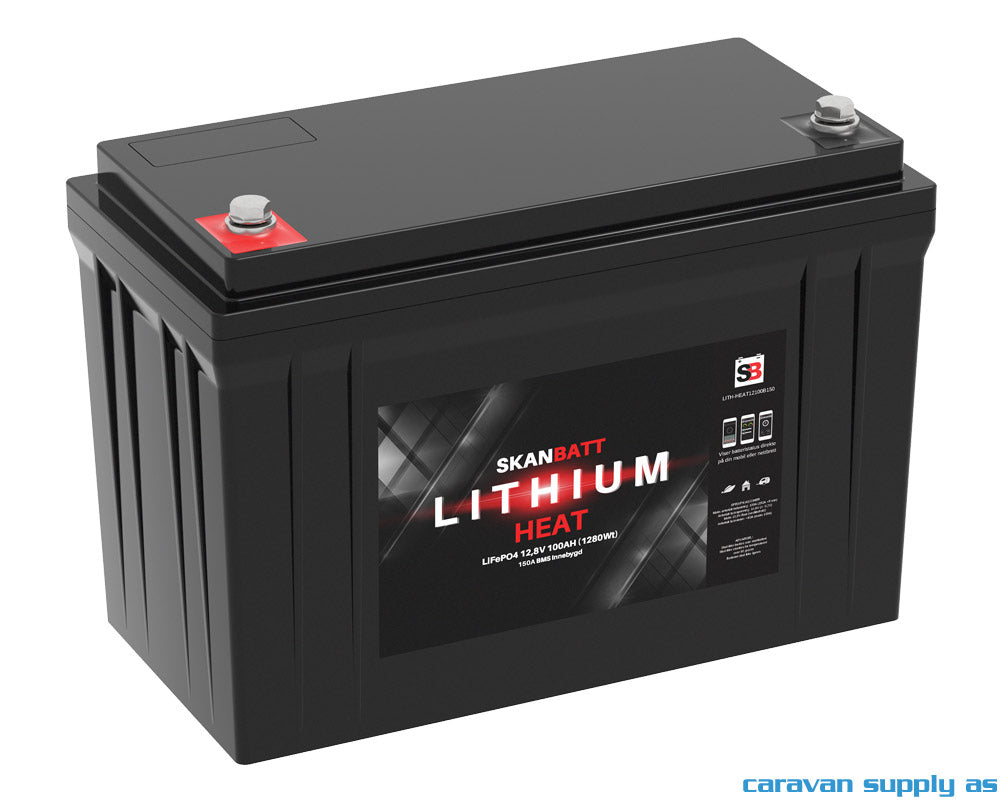 LITIUMBATTERI SKANBATT 12V 100AH BMS BT HEAT