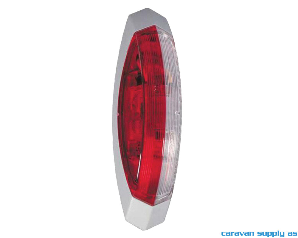 MARKERINGSLYS HELLA AVLANG 122X39X28MM GRÅ RAMME H