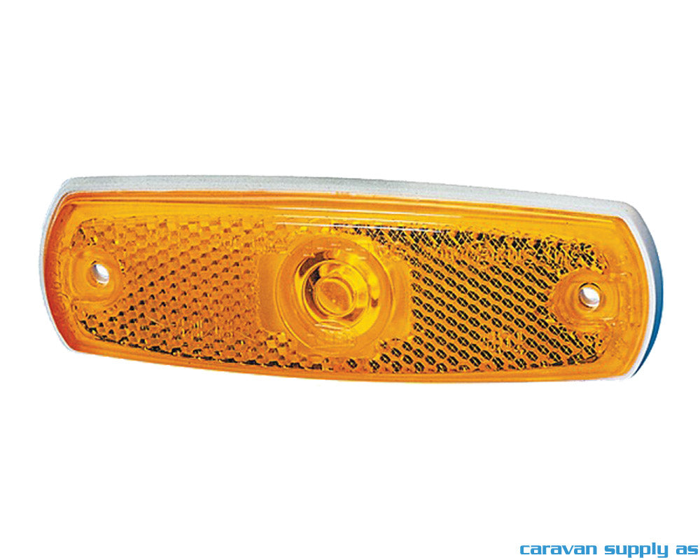 SIDEMARKERINGSLYS HELLA KANTET 126X38MM GUL