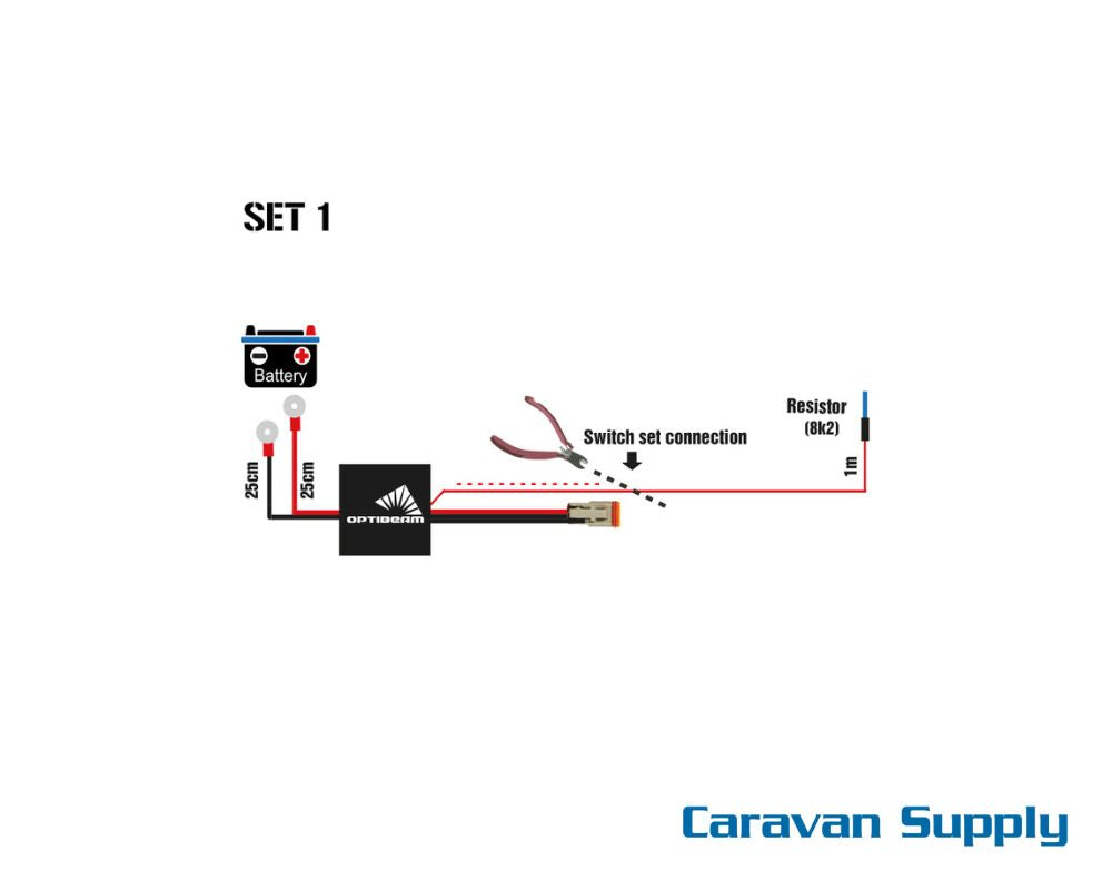 KOBLINGSSETT EKSTRALYS FOR 1 LAMPE M/DT2