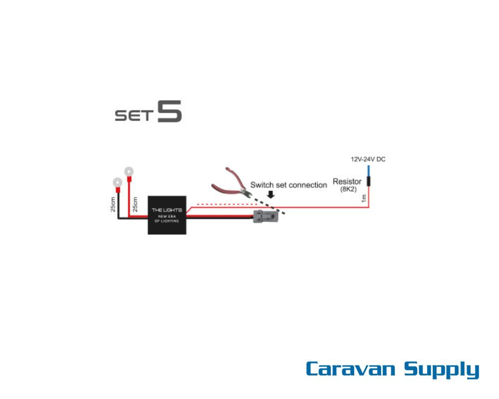 KOBLINGSSETT EKSTRALYS FOR 1 LAMPE M/DTP2