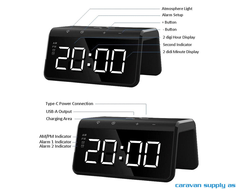 VEKKERKLOKKE AUDIX M/TRÅDLØS LADER