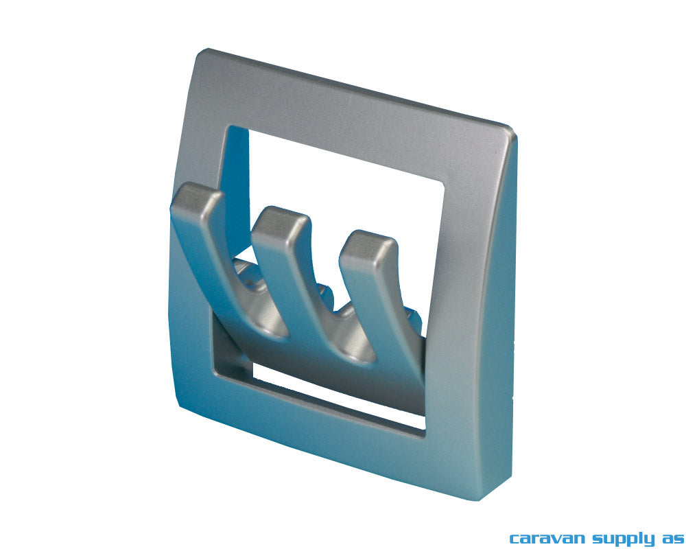 GARDEROBEKNAGG M/3 KROKER SAMMENLEGGBAR SØLVGRÅ