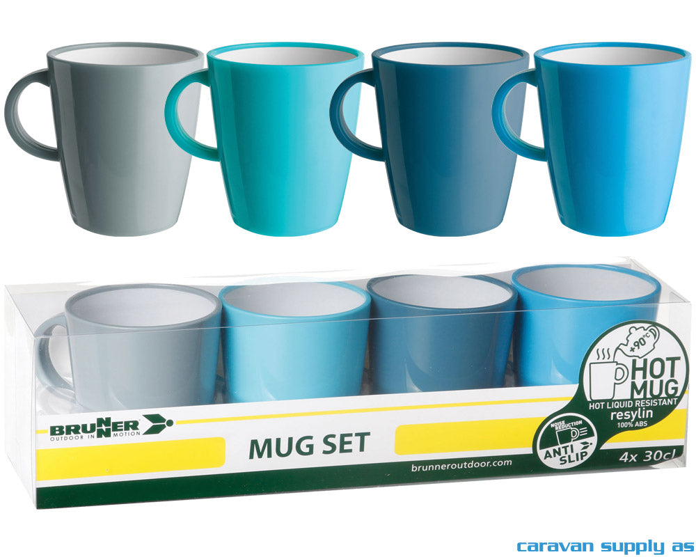 KRUS BRUNNER HOT MUG AQUARIUS BLÅ 4STK