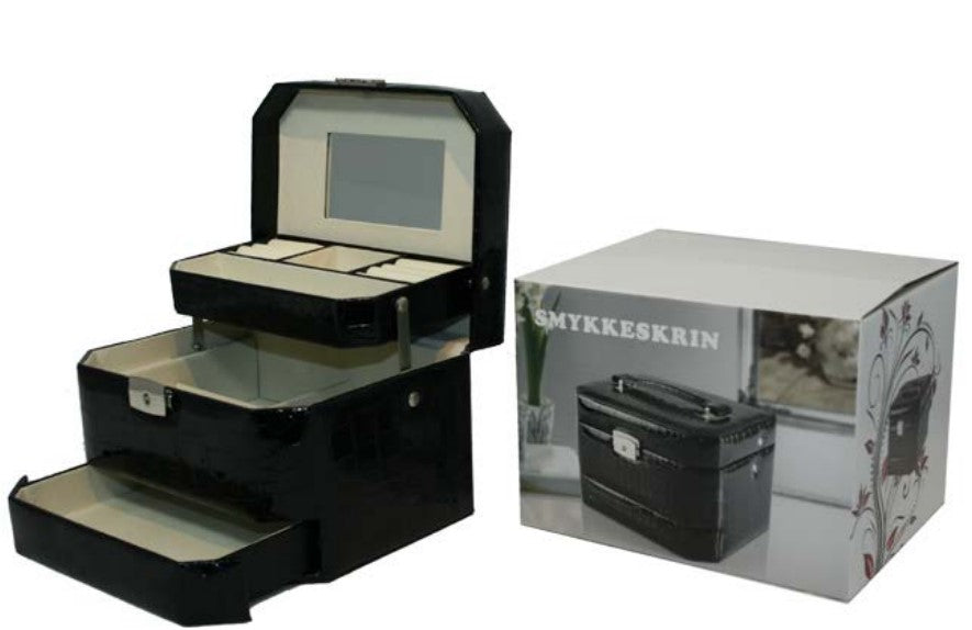 SMYKKESKRIN SORT KROKO