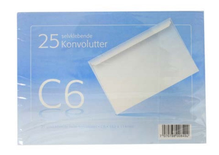 KONVOLUTTER C6 SELVKL 25 PK
