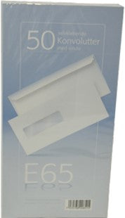 KONVOLUTTER 50pk E65 M/VINDU