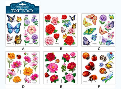 TATOVERING SOMMERFUGL BLOMSTER