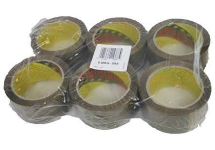 SCOTCH PAKKETAPE 6 PK BRUN