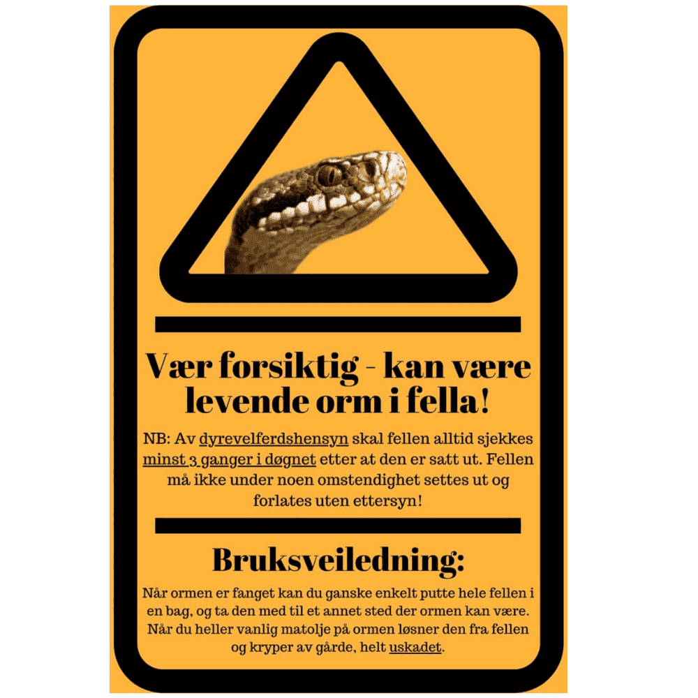 Huggormfelle med limplate