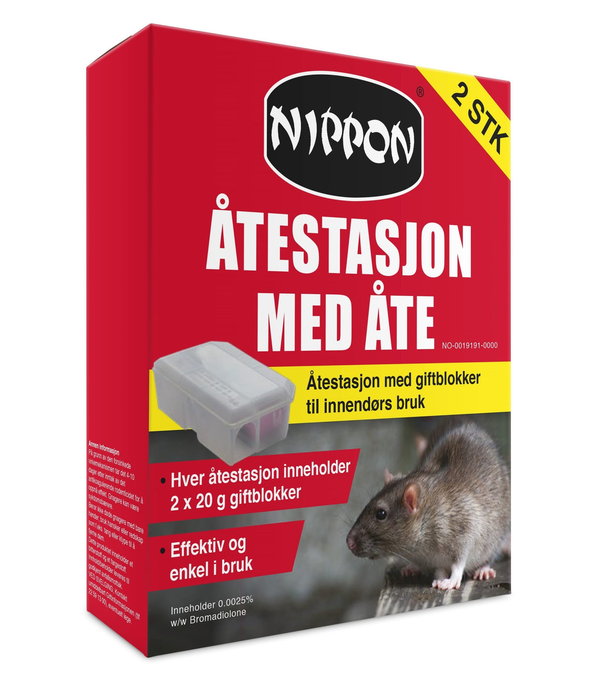 Nippon Giftstasjon mot mus BROMADIOLONE