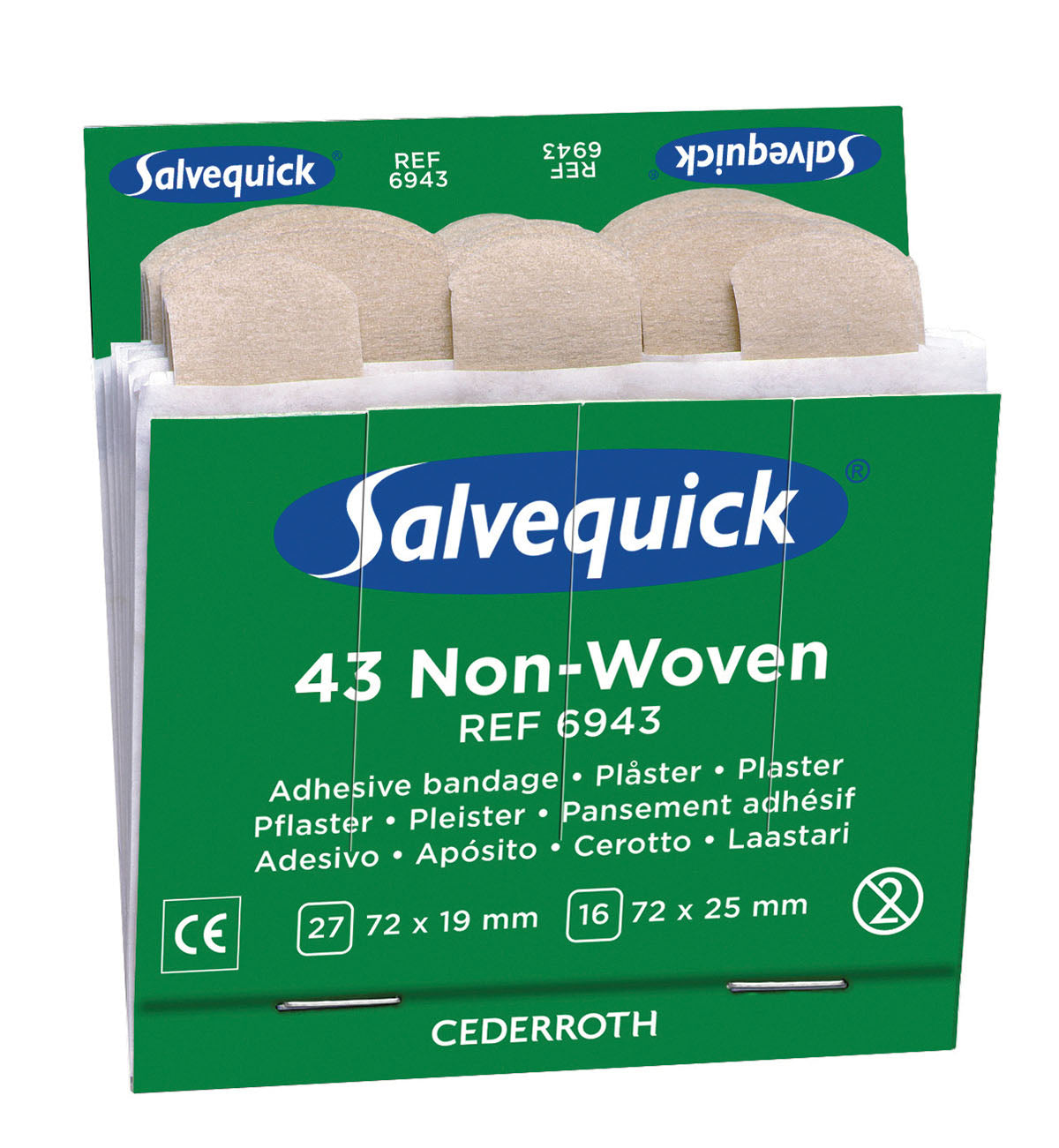 Nonwoven plaster 6943 6pk a 43 stk