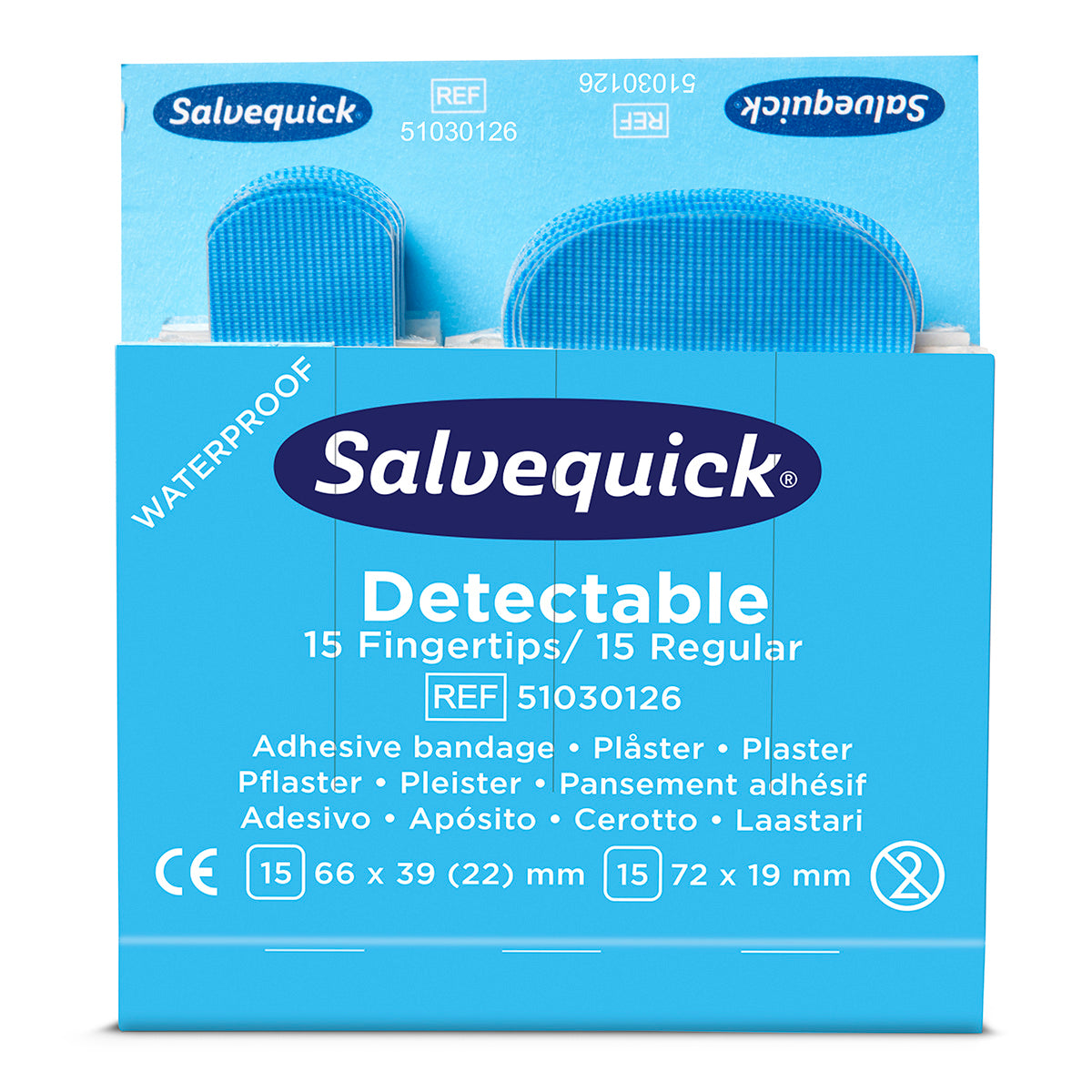 Detektbart plaster fingertupp 6pk a 30 stk