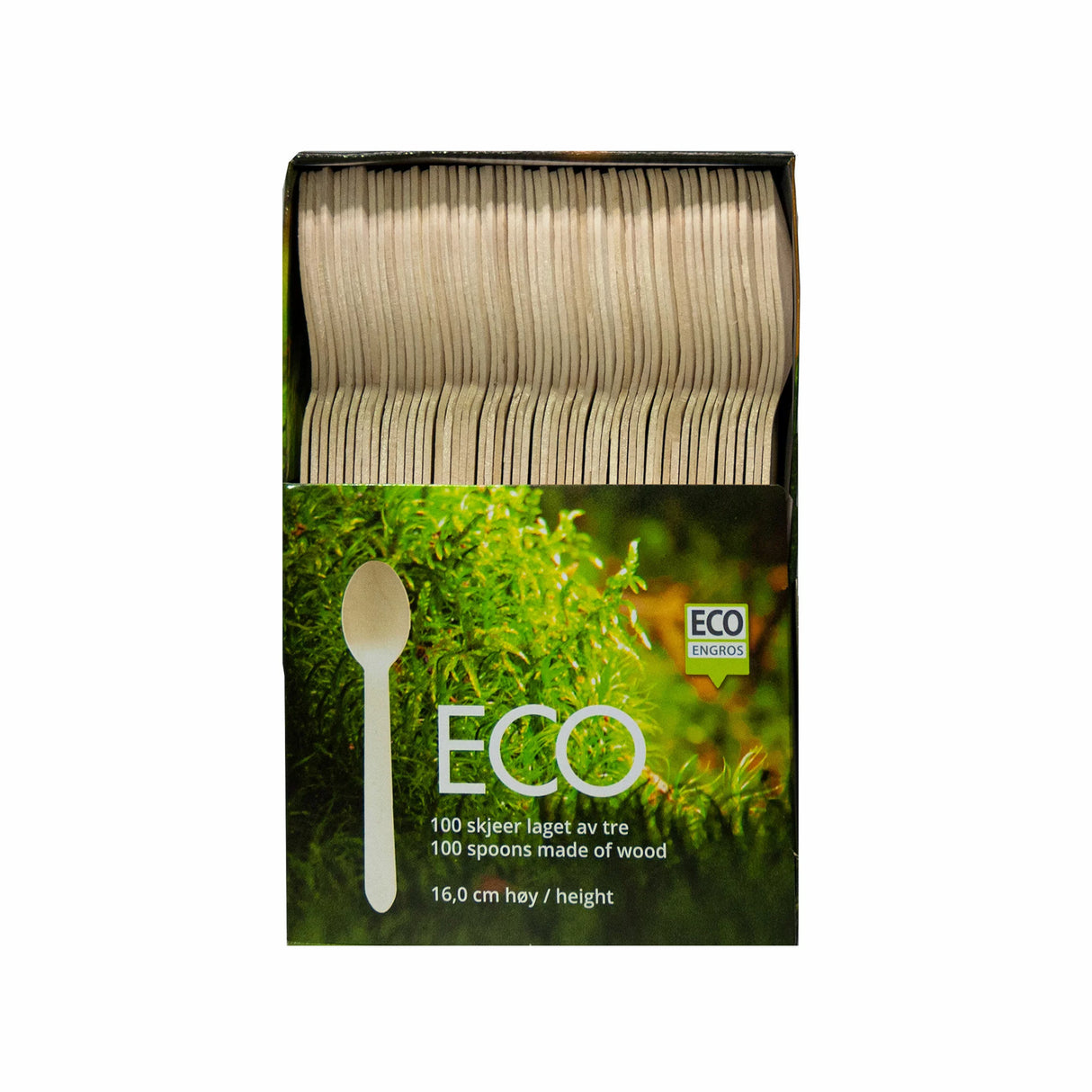 Spiseskje tre 16 cm 100pk