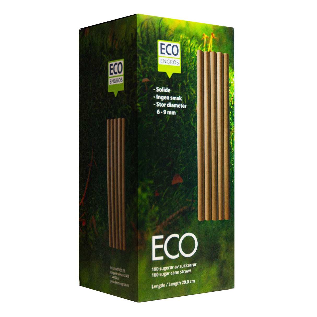 Sugerør sukkerrør 20 cm 100 pk