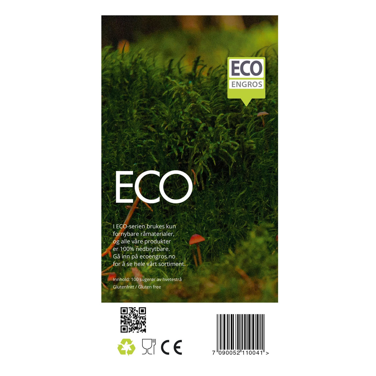 Sugerør hvetestrå 20cm 100pk