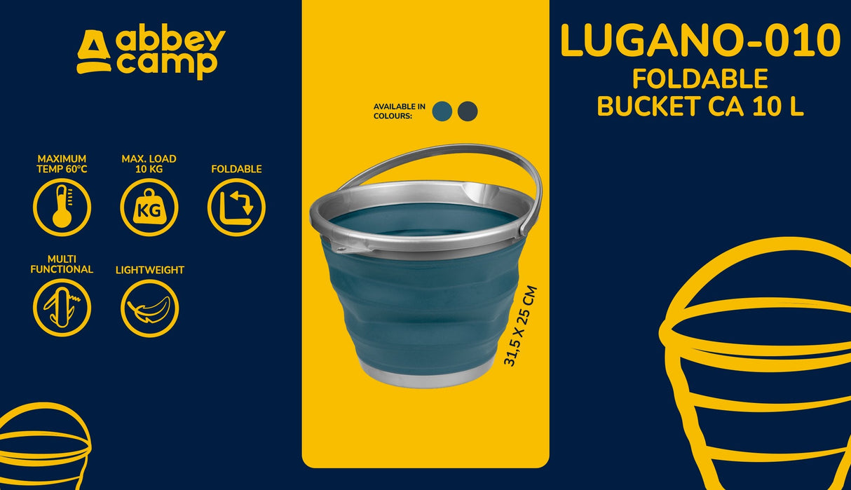 Sammenleggbar bøtte 10 liter Lugano 010