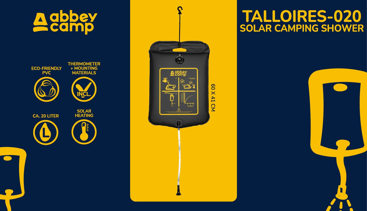 Soloppvarmet campdusj 20 liter Talloires 020