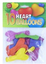 BALLONGER HJERTEFORMET 10 PK