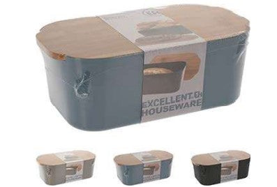 BRØDBOKS MED BAMBUS LOKK