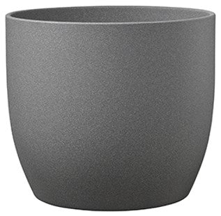 BLOMSTERPOTTE Ø 21 CM MØRK GRÅ STONE