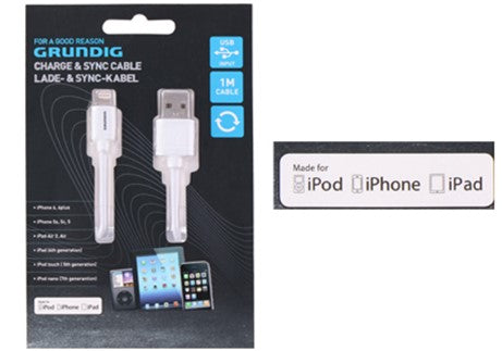 GRUNDIG LADEKABEL TIL IPHONE