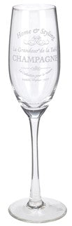 GLASS MED TEKST CHAMPAGNE