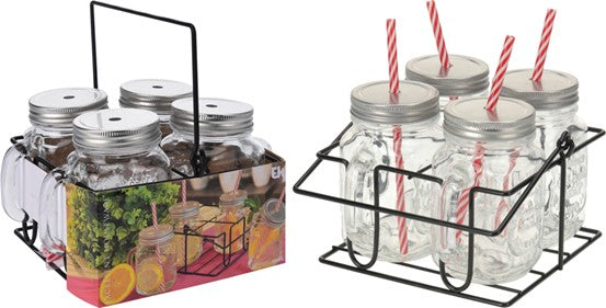 GLASS KRUKKE 4 PK M SUGERØR