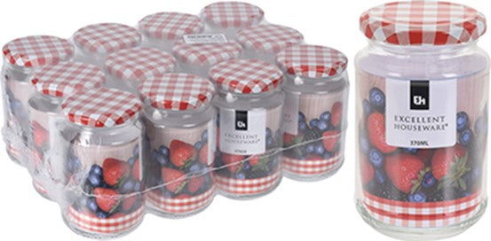 GLASSKRUKKE MED LOKK 370 ML